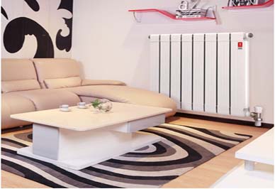 九游娱乐铜铝复合暖气片卧室安装效果图